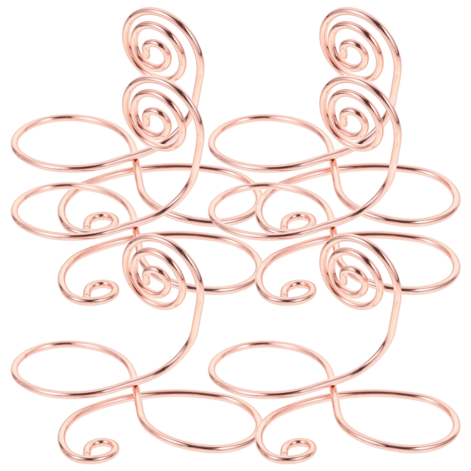 

6pcs Desktop Note Clip Gold-plated Metal Wire Table Number Holders for Weddings Place Card Photo Frame Silver Color