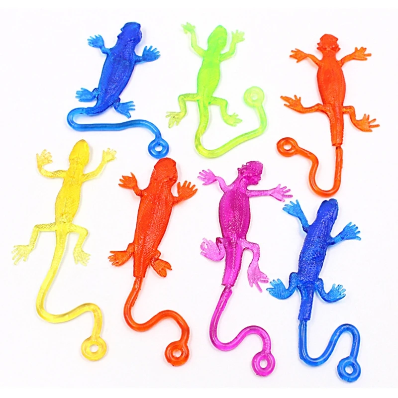 Toy Stretchy Wall Lizards Hand Wall Toy Interactive Kid Playset Anxiety Reliefs Fidgets for Autism D5QF