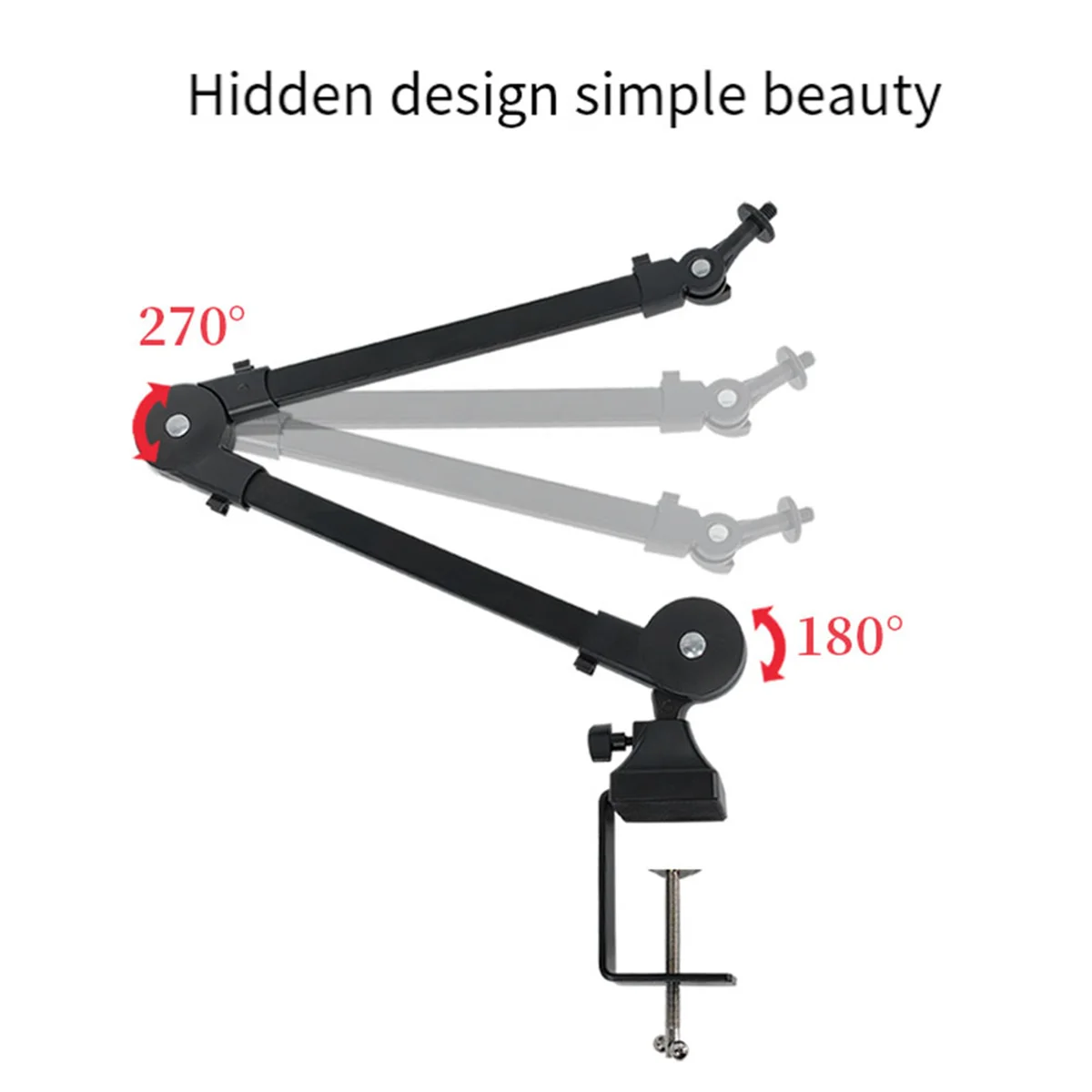 Soporte de brazo para micrófono de alta resistencia, ajustable y plegable para estudio y actuaciones en vivo