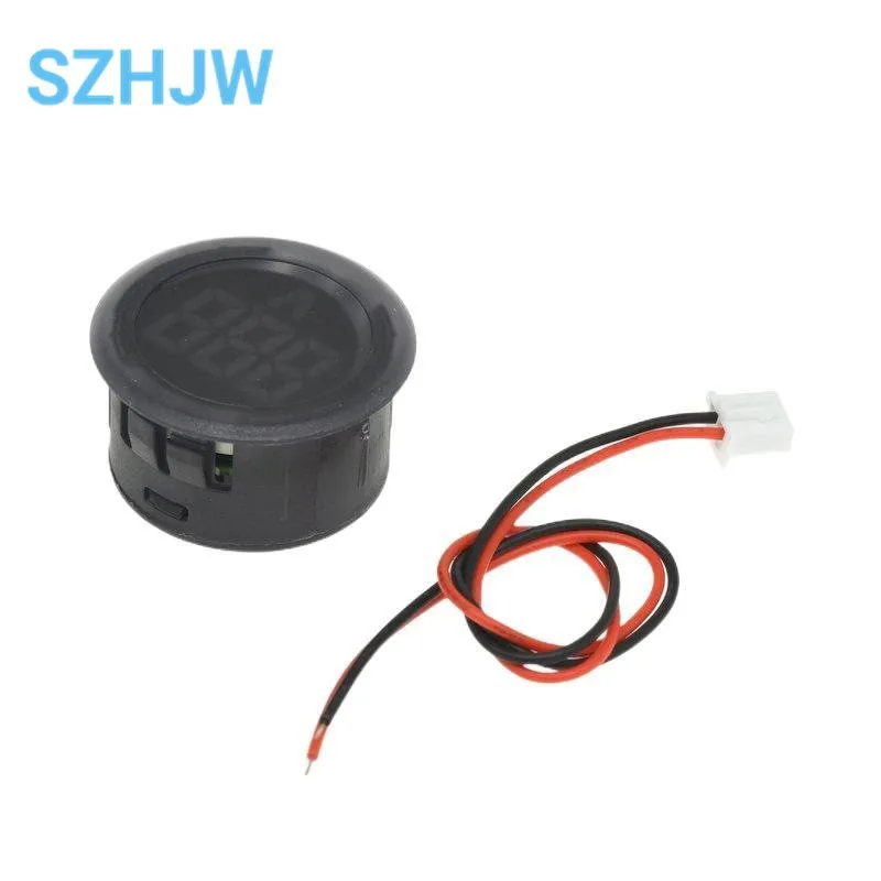 DC 4-100V LED Digital Display Circular Two-wire Voltmeter DC Digital Voltmeter Head Display Reverse Connection Protection Tools