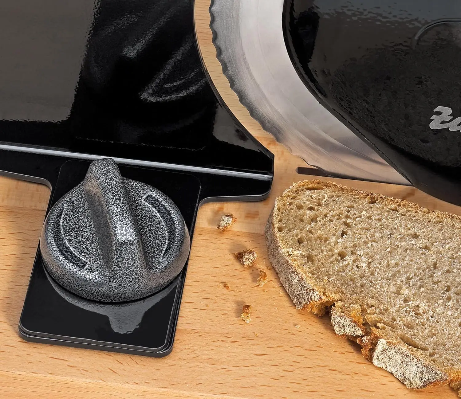 Manual Bread Slicer, Classic Hand Crank Home Bread Slicer (Black) 11.75 Inch by 8 Inch