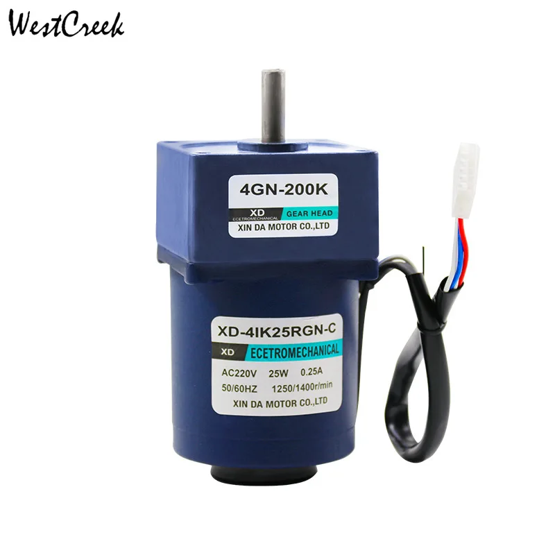 

4IK25RGN-C AC 220V 25W Single Phase Gear Geared AC Motor with CW/CCW Adjustable Speed Controller Unit Asynchronous Motor