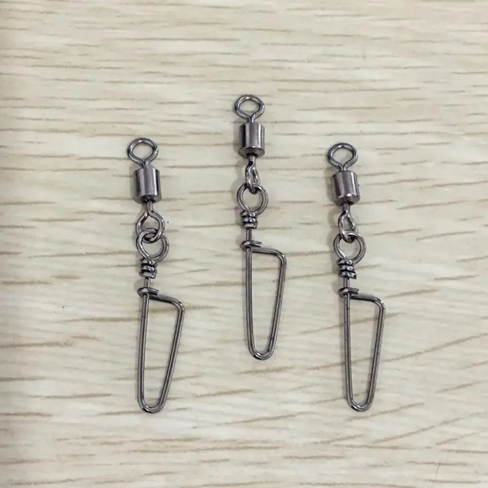 20cs/Nhiều Tăng Cường Câu Cá Cổng Kết Nối Pin Mang Cán Xoay Thép Không Gỉ Với Ốp Fishhook Dụ Accessorie Giải Quyết