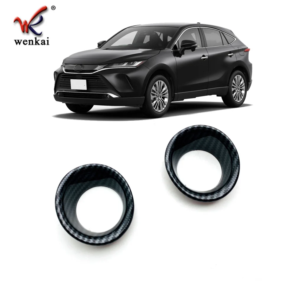 For Toyota Harrier Venza 2020 2021 ABS Chrome Front Fog Lights Cover Frame Trim Front Fender Side Air Vent Cover Trim