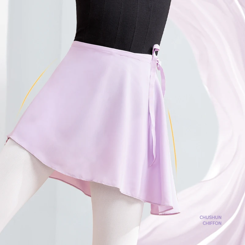 Dziewczęcy balet spódnica wiązana czarny spódnica do tańca maluch spódnica szyfonowa różowy spódnica baletowa z regulowany pasek