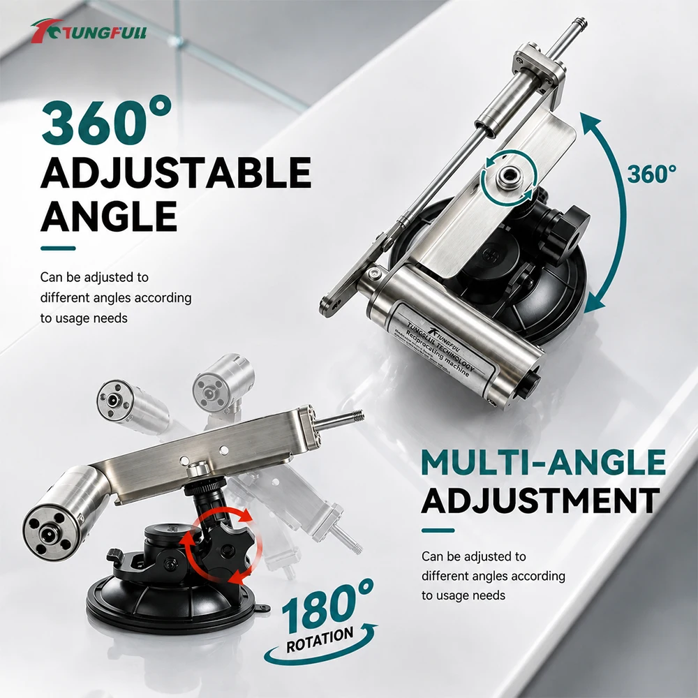 Adjustable Speed Reciprocating Linear Actuator Motor 39mm Stroke Suction Cup Mount Multi‑Angle Swing Telescopic Machine For DIY