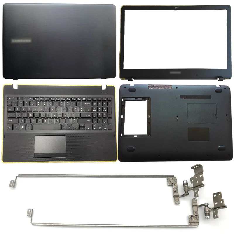 

NEW Laptop LCD Back Cover/Front Bezel/Hinges Cover/Palmrest/Bottom Case For Samsung NP300E5K NP300E5M NP3500EM NP300E5L Black