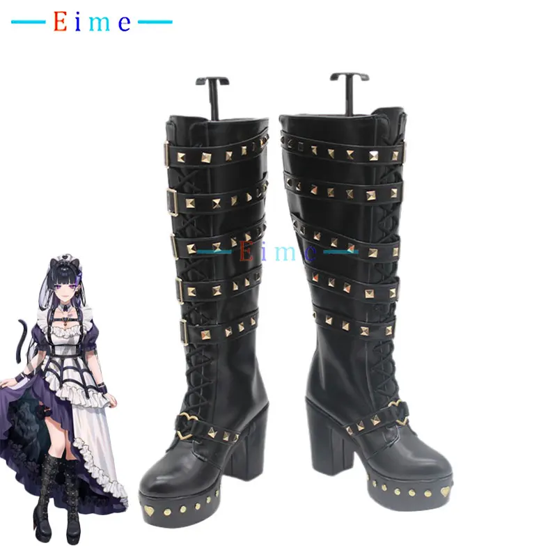 Meloco Kyoran Cosplay Shoes Vtuber Cosplay Props Anime Accessories Halloween Carnival Boots PU Shoes Custom Made