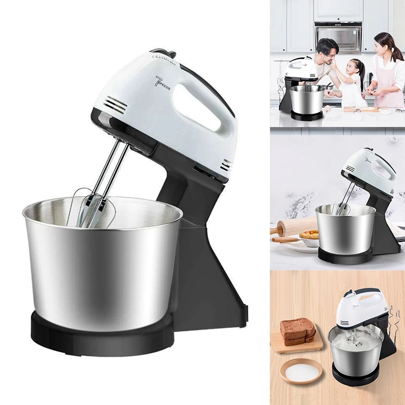 

Stand Food Mixers Electric Food Blender Desktop Egg Whisk Cream Cake Dough Kneader Milk Frother