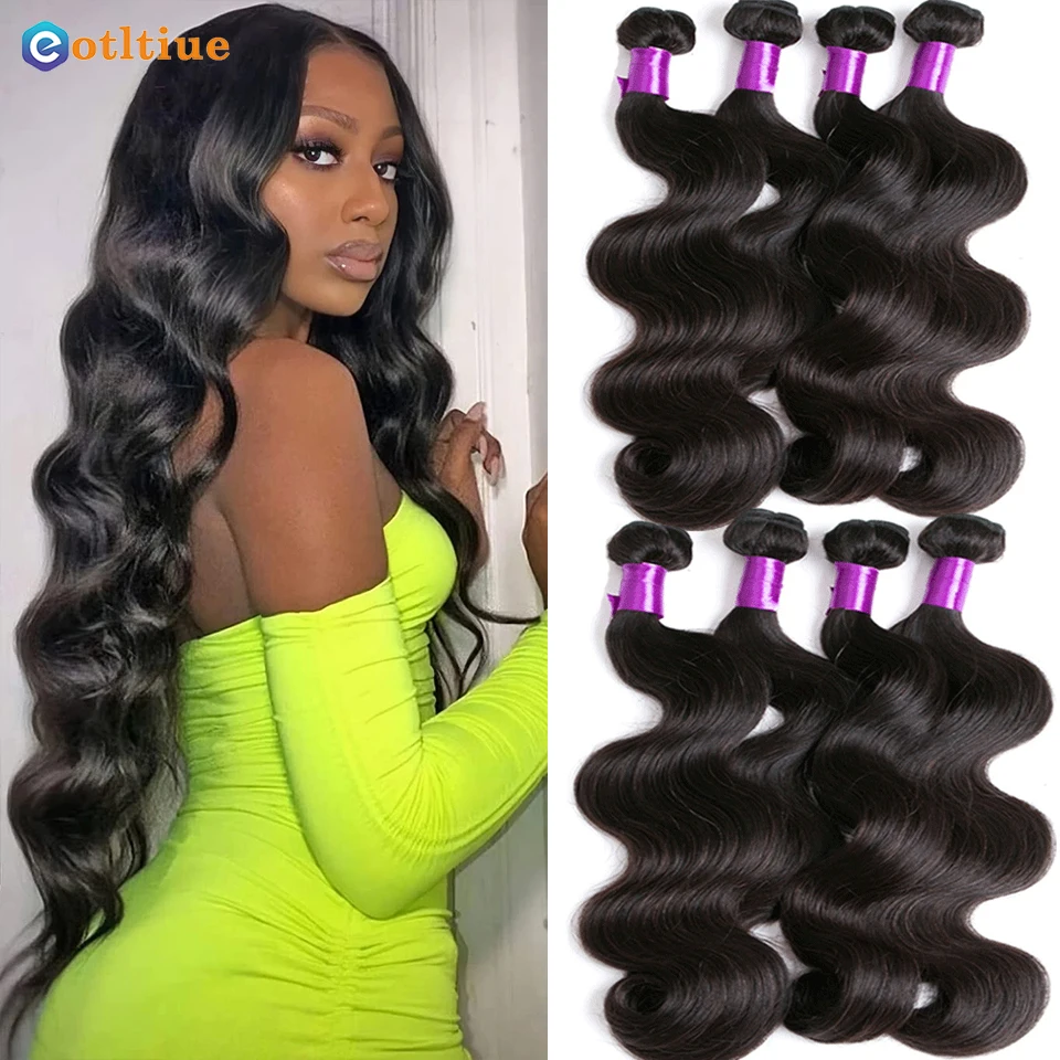 Remy Natural Body Wave Extensão do cabelo, Cabelo humano Weave Bundles, Extensões Remy, 1 Pc, 3 Pcs, 4 Pcs, Deal