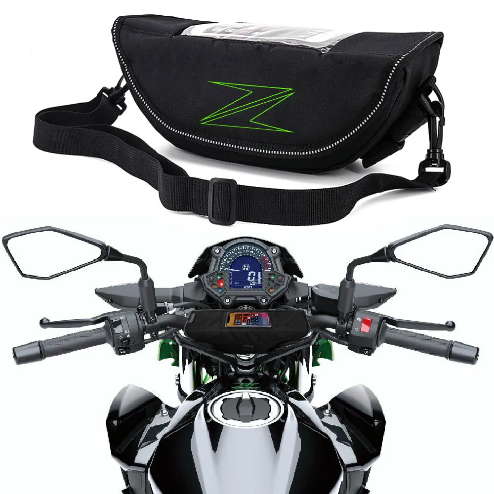 For Kawasaki z800 z250 z250sl z400 z900rs Motorcycle accessory  Waterproof And Dustproof Handlebar Storage Bag  navigation bag