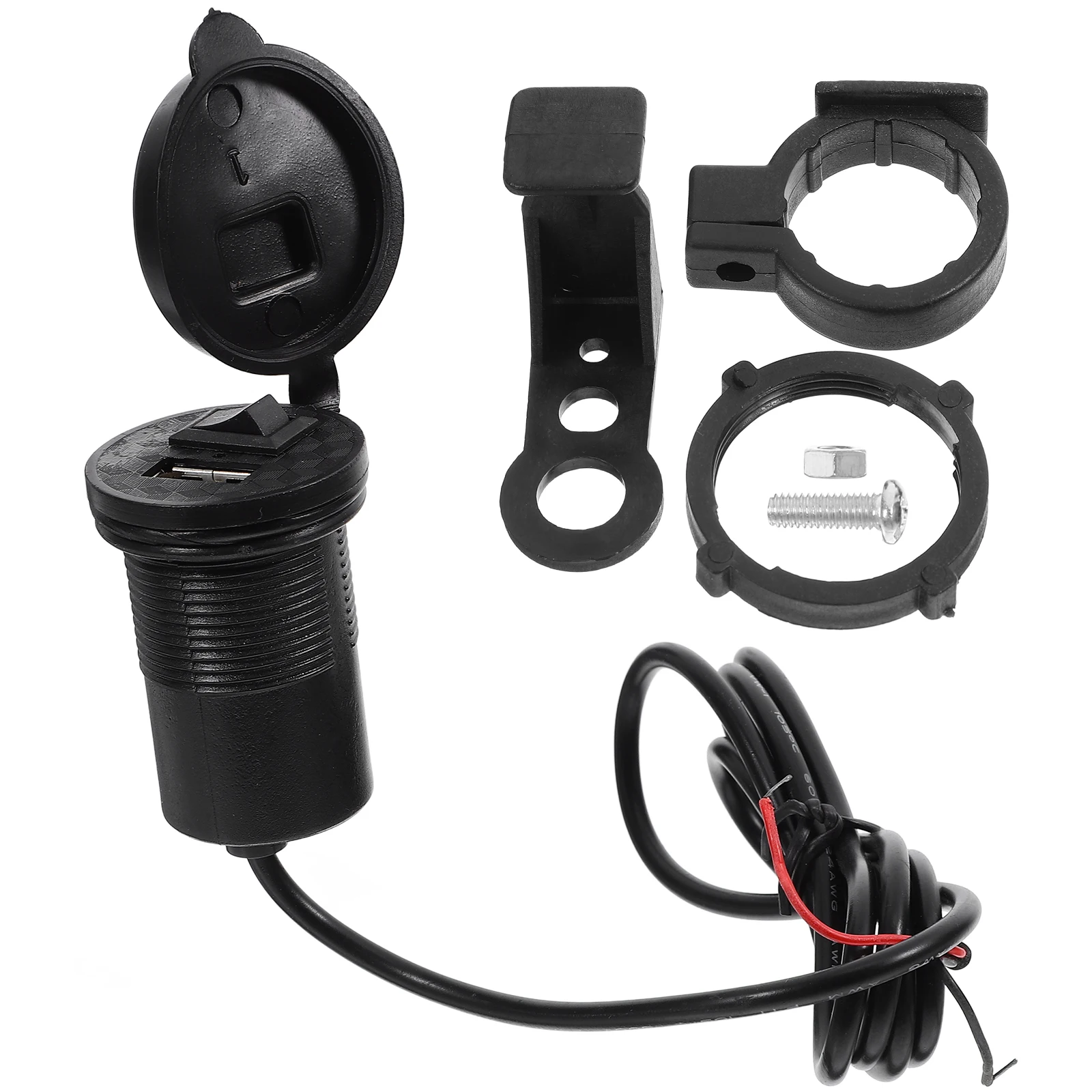

Waterproof Motorcycle USB Phone Black Rubber Fast Charging for Phones Tablets Outdoor Durable Sturdy Plastic Rubber Car