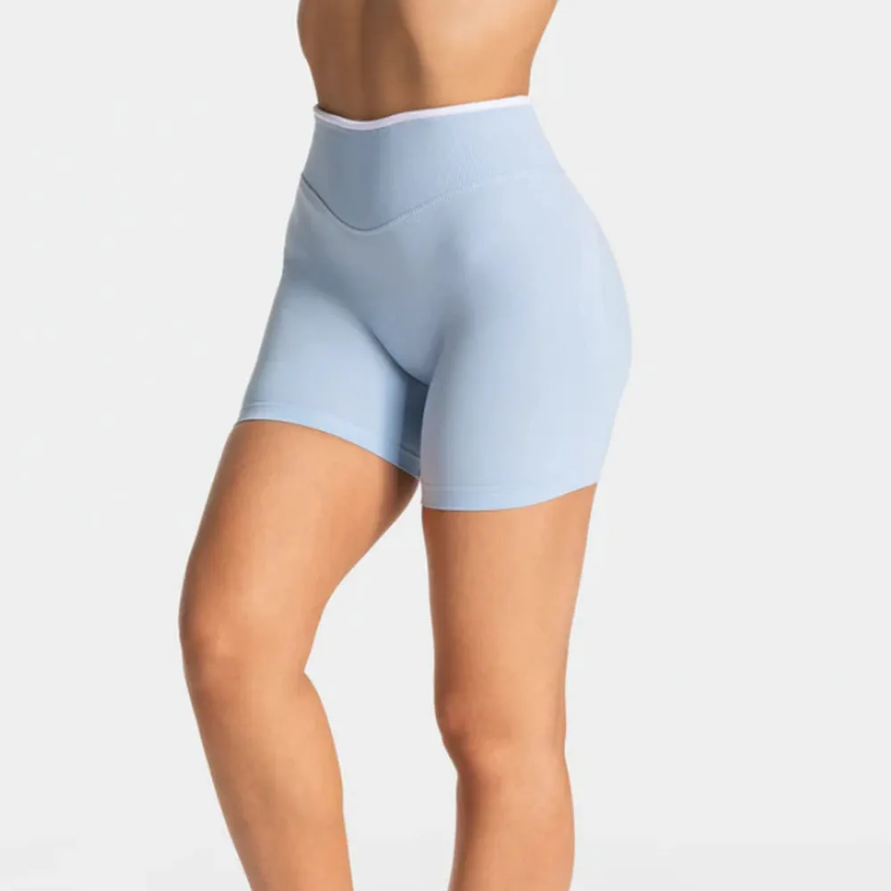 Pantaloncini da yoga attillati traspiranti senza cuciture da donna Fitness Corsa a tre punti Nuovi pantaloni da yoga attillati sportivi color pesca