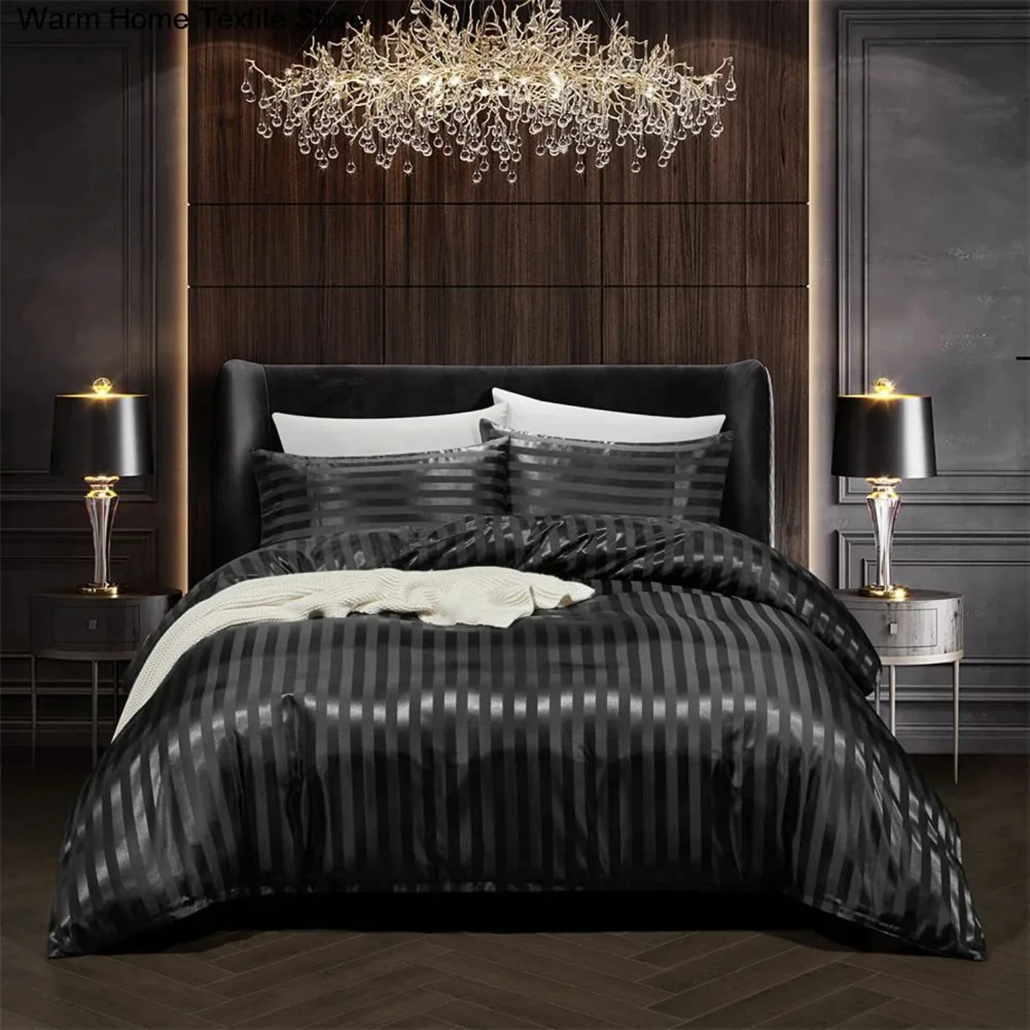 

e lavish and luxurious night's sleep. Elevate your bedroom with this lavish, elegant and opulent King Size European satin beddin