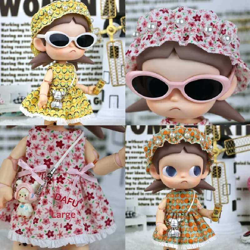 Only clothes no dolls for Sister Gazi zsiga Baby Dress 1/8 Set zsiga Floral Dress 3-piece set  Headwear + dress + little bear