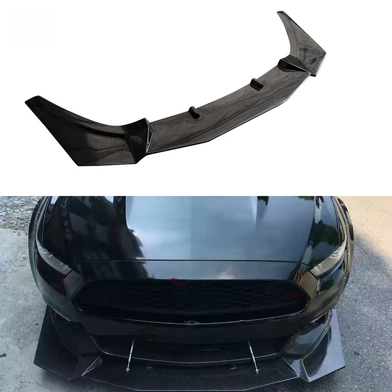 

Suitable 2015-2017 Mustang Carbon Fiber SF Style Splitter Chin Front Bumper Lower Lip Surround Modifica