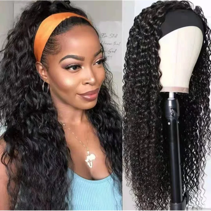 

Headscarf Women's New Wig Multi-color Long Curly Hair Synthetic Fiber Headpiece