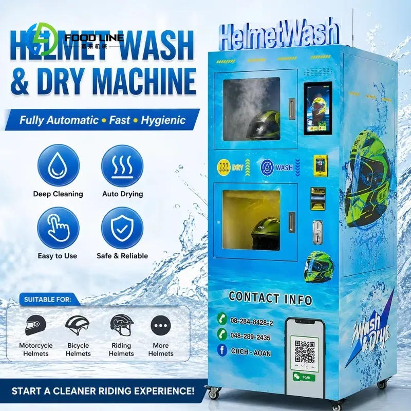 Customized Full Automatic Helmet Washing Machine with Timing Drying Function, Multifunctional Helmet Cleaning Equipment