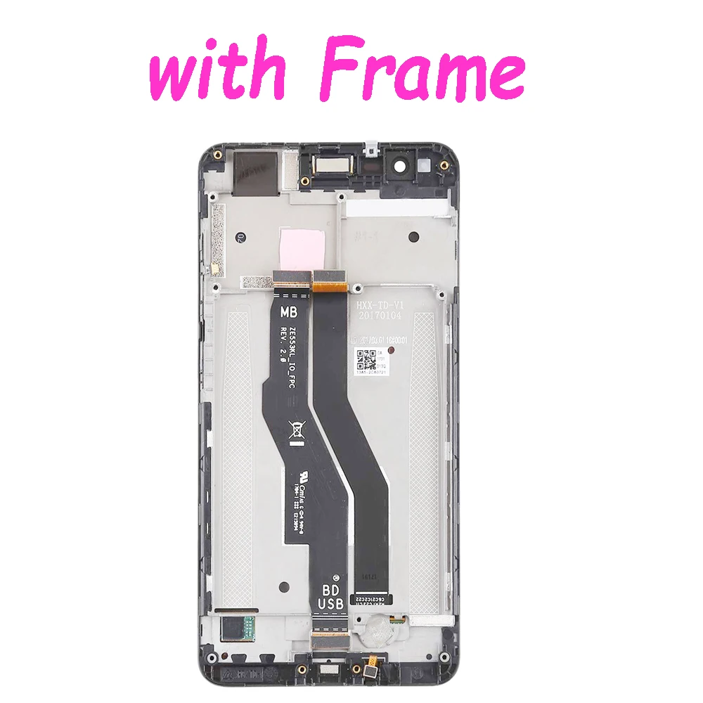 AAA+ For Asus ZenFone 3 Zoom ZE553KL Z01HD Z01HDA LCD Display Touch Screen Digitizer Assembly with frame for Asus ZE553KL LCD