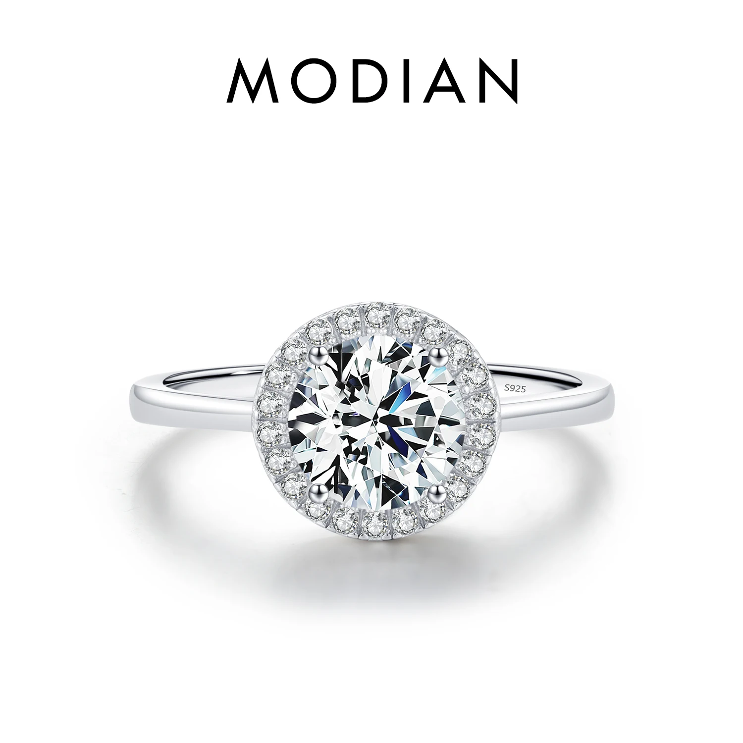Women's Classic Geometric Round Oval Shape Zircon Ring