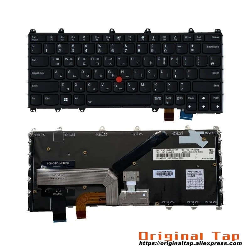 KR Korean Backlit Keyboard for Lenovo Thinkpad X380 Yoga 370 01EN418 01AV707 01HW606 01HW646