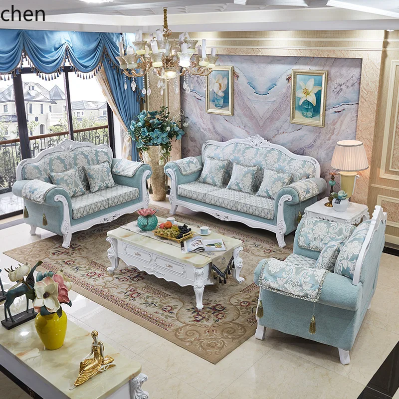 SA-10 Small Apartment Living Room Fabric Sofa Set Removable And Washable Simple Sofa