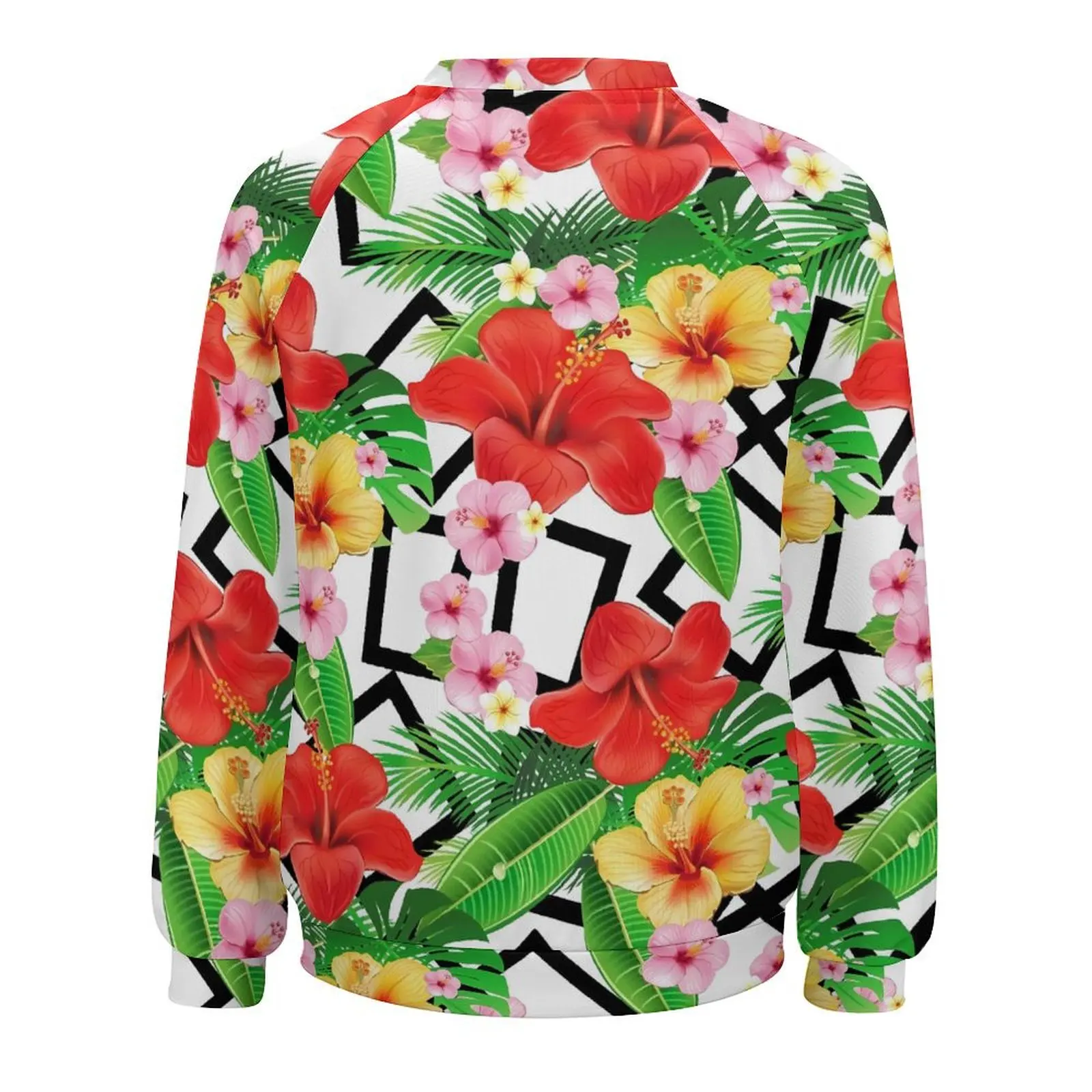 Lily Floral Casual Hoodies Winter Flowers and Geometric Kawaii Hoodie Long Sleeve Oversized Hip Hop Custom Sweatshirts