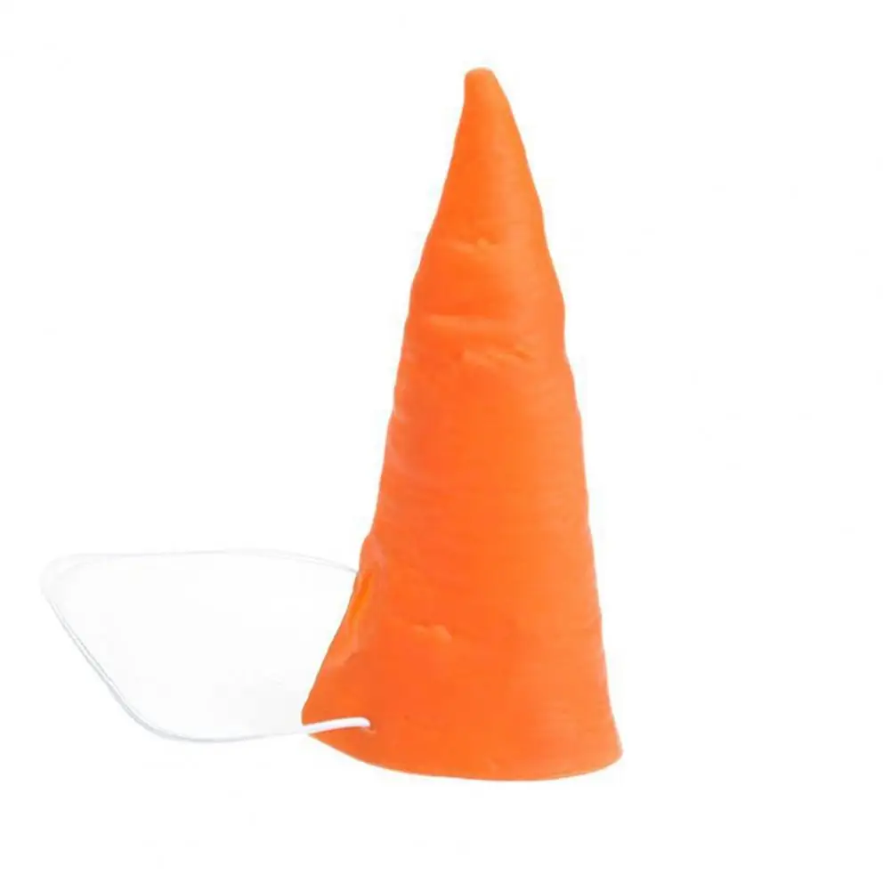 Flexible Orange Nose Fake Carrot Nose Prop Realistic Snowman Costume Accessory with Elastic Lanyard Clown for Halloween for Kids