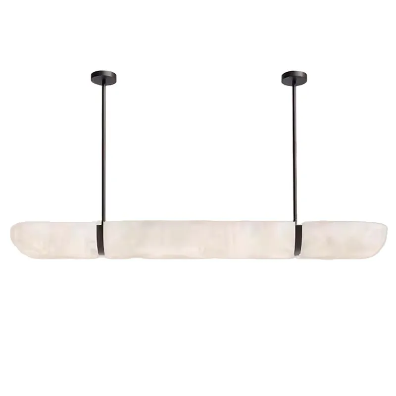 

Minimalist imitation marble restaurant chandelier bar counter modern high-end hotel front desk one-word lamp