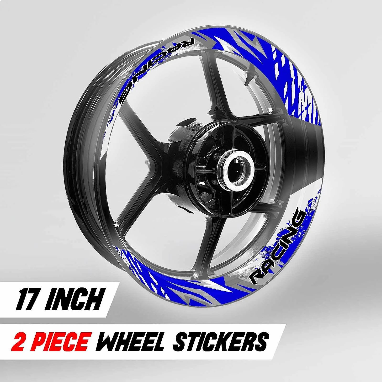 S02W Blue 2-Piece Rim Wheel Stickers Decals For CB1300 Super Four SP 19-22