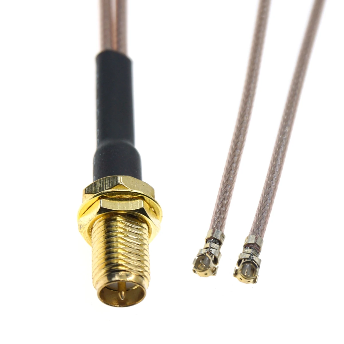 RP-SMA Female to 2 x Mini MS156 Male Plug DIY IPX Splitter Cable RG178 Pigtail WIFI Antenna Extension Jumper