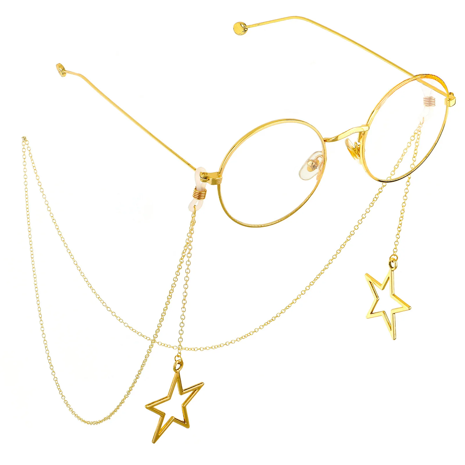 

Fashion Sun Glasses Star Eyeglasses Chain Women Outside Casual Sunglasses Accessory Necklace Gift Mask Hanging Rope