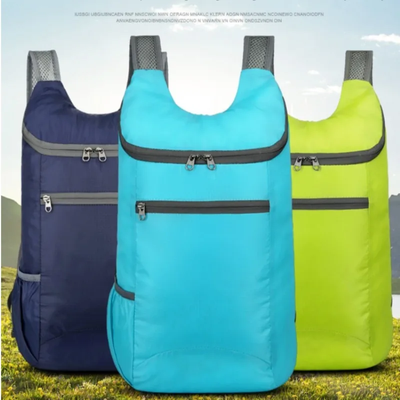 Outdoor portable skin bag, shoulder-style, lightweight, foldable, sports backpack, travel bag, gift bag.
