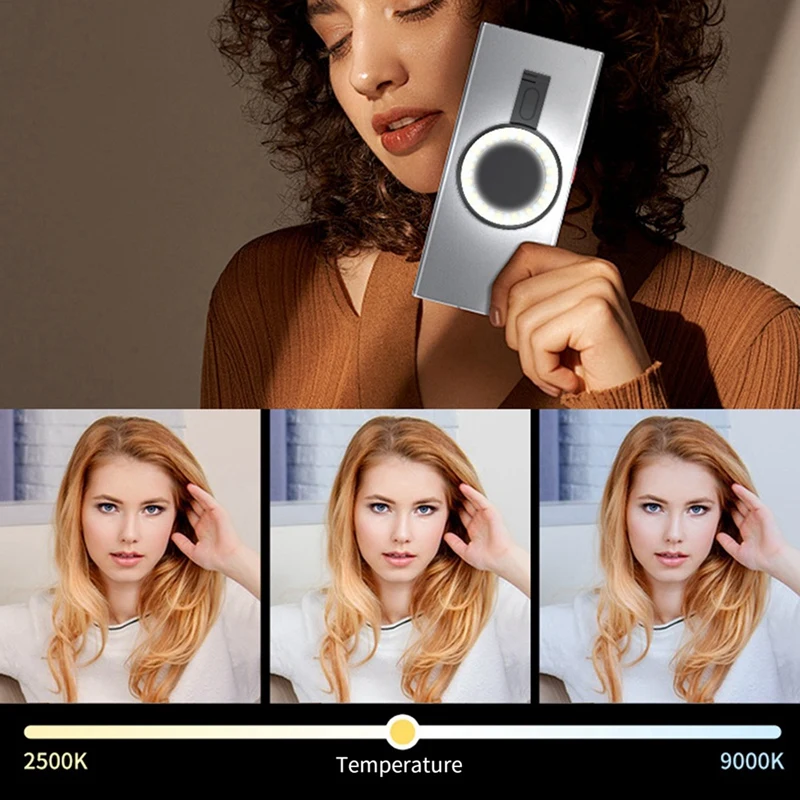 NEW-Magsafe Magnetic Selfie Ring Light LED Fill Light Adjustable 180ยฐ For Iphone And Android Phone Holder