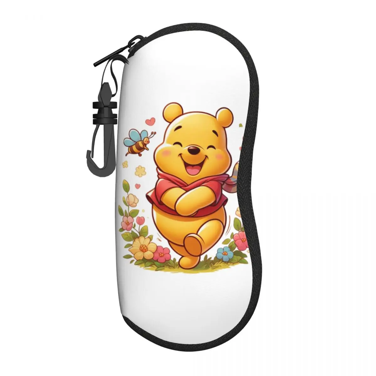 

Funny Cartoon Winnie The Pooh Sunglasses Soft Case Neoprene Zipper Shell Eyeglass Case Custom Protective Box For Glasses