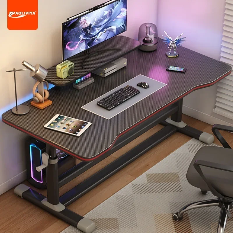 AOLIVIYA Gaming Table Desktop Home Computer Table and Chair Bedroom Simple Table Workbench Desk Student Carbon Fiber Desk