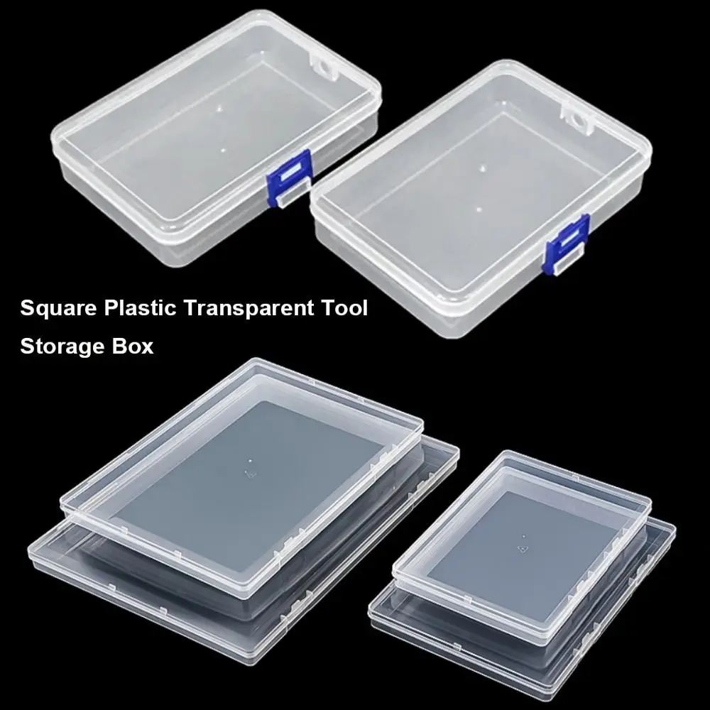 

Square Packing Storage Box Plastic Transparent Small Items Case Sundries Organizer Durable Jewelry Beads Container