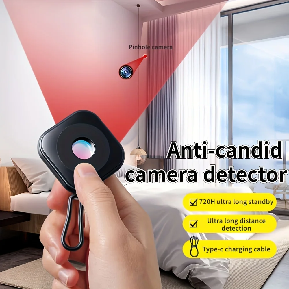 

Ir Camera Detector (Dual Light Mode: Regular/Track) - Long Range Hidden Camera Finder, USB Rechargeable Lithium Polymer Battery, Portable Surveillance Detector, Suitable for Hotels, Offices, Homes, Travel - Anti-Spy Device, Office Security Tool, Compact D
