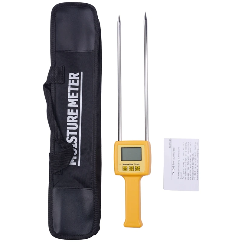 HOT SALE Digital Moisture Meter Portable Grain Moisture Meter Use For Corn,Wheat,Rice,Bean,Wheat Flour TK100S