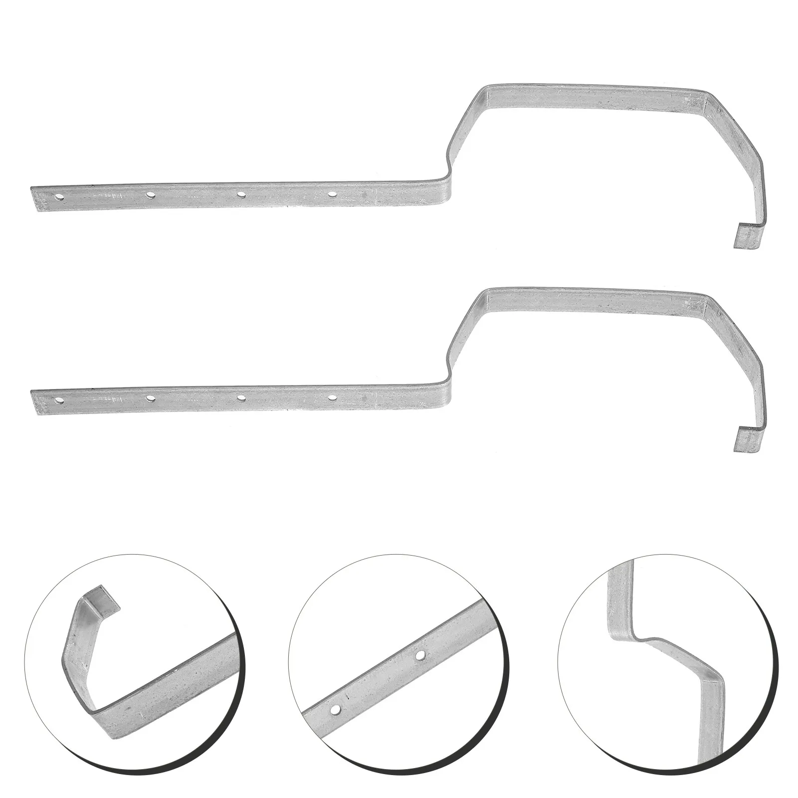 2Pcs Heavy Duty Rain Gutter Holder Iron Gutter Bracket Support Rugged Roof Drainage System Installation Accessory