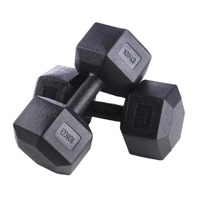 Allinlife hexagonal dumbers, set of 2 units, 2.5 to 10 kg,  for culturism, fitness