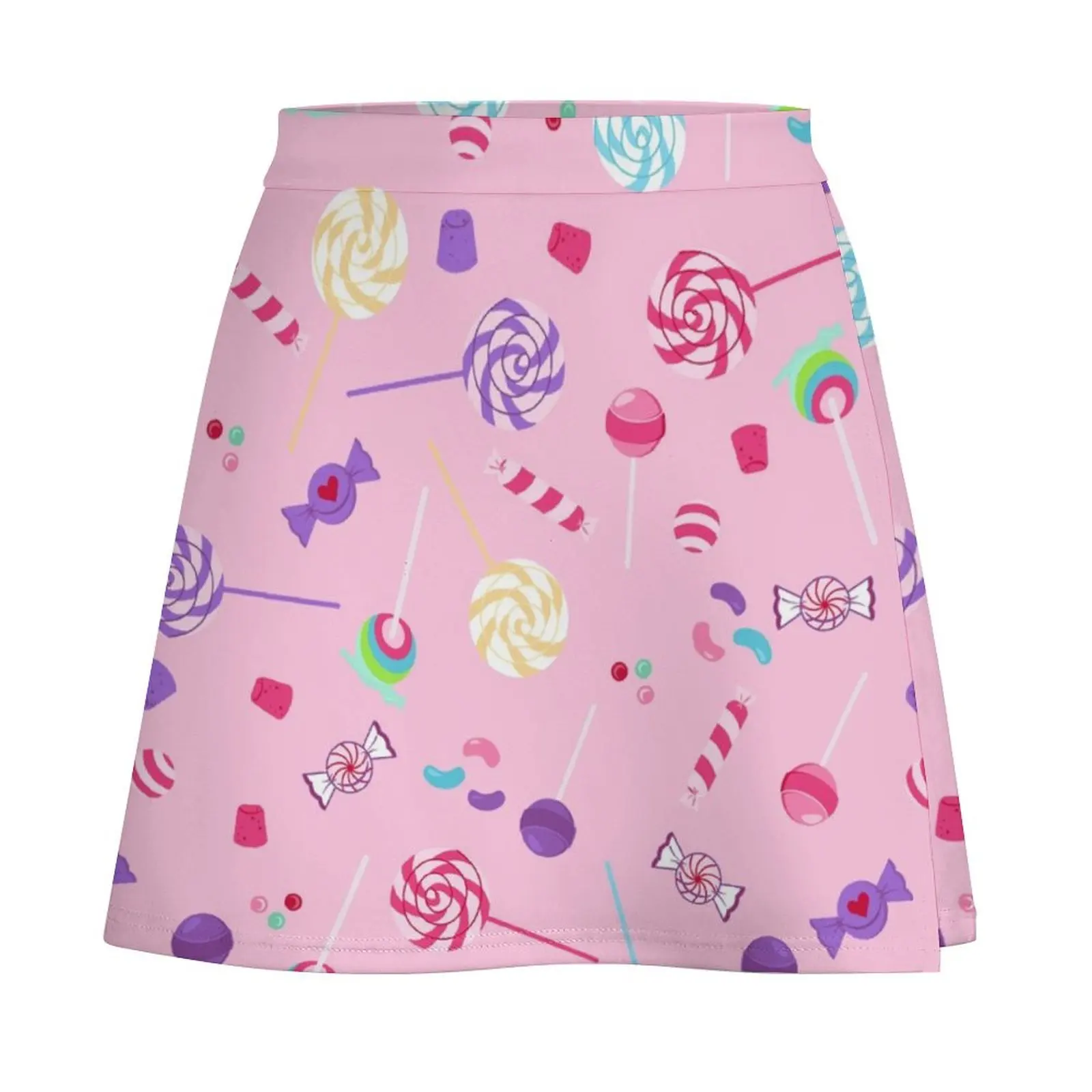 Lollypops and Gumdrops Candy Land Mini Skirt womens skirts skirts for womens Mini Skirt