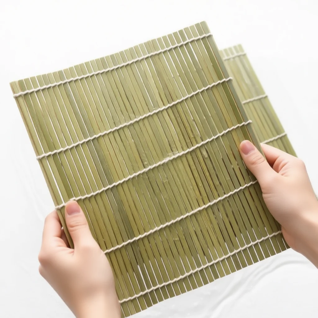 Esterilla de bambú premium para enrollar sushi, antiadherente, flexible, herramienta de cocina para hacer rollos de sushi perfectos, preparar arroz con algas, utensilio de cocina para el hogar.