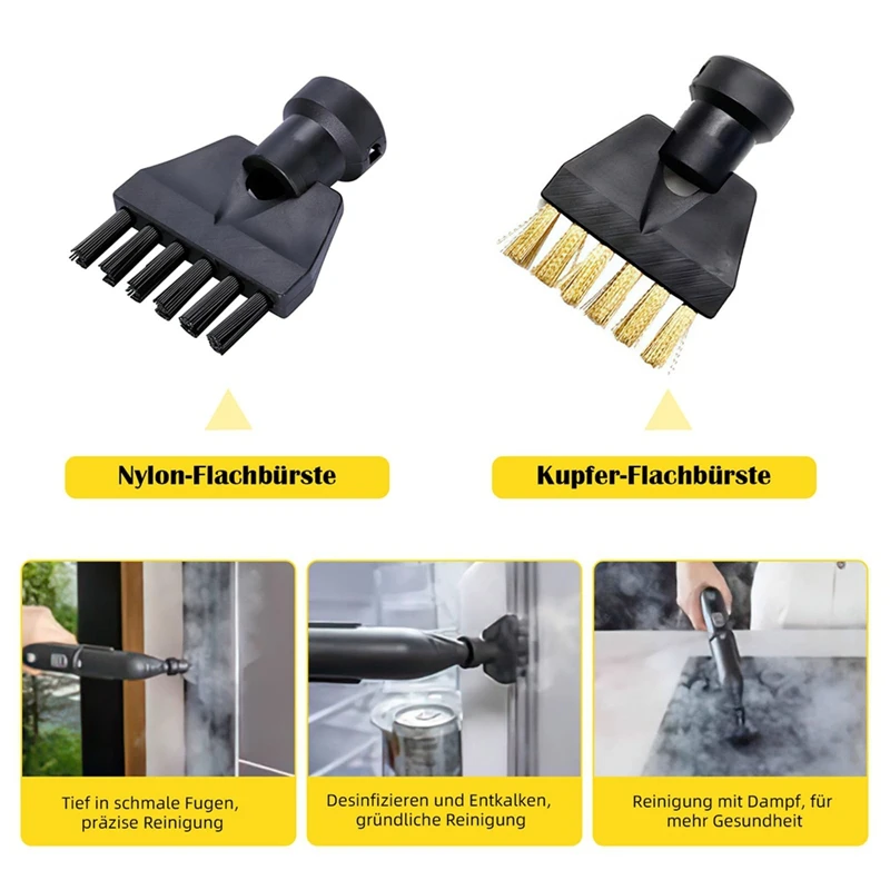 Набор из 10 предметов для пароочистителей Karcher SC1, SC2, SC3, SC4, SC5 — в комплект входят насадки, щетки и салфетки