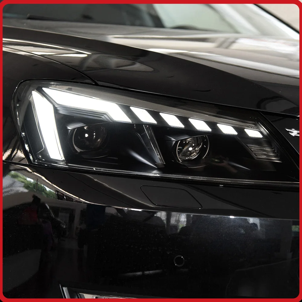 

Car Front Lamps For VW Passat B7 2016-2019 Headlights Assembly Upgrade LED A4 style Streamer Turn Light Start Animation