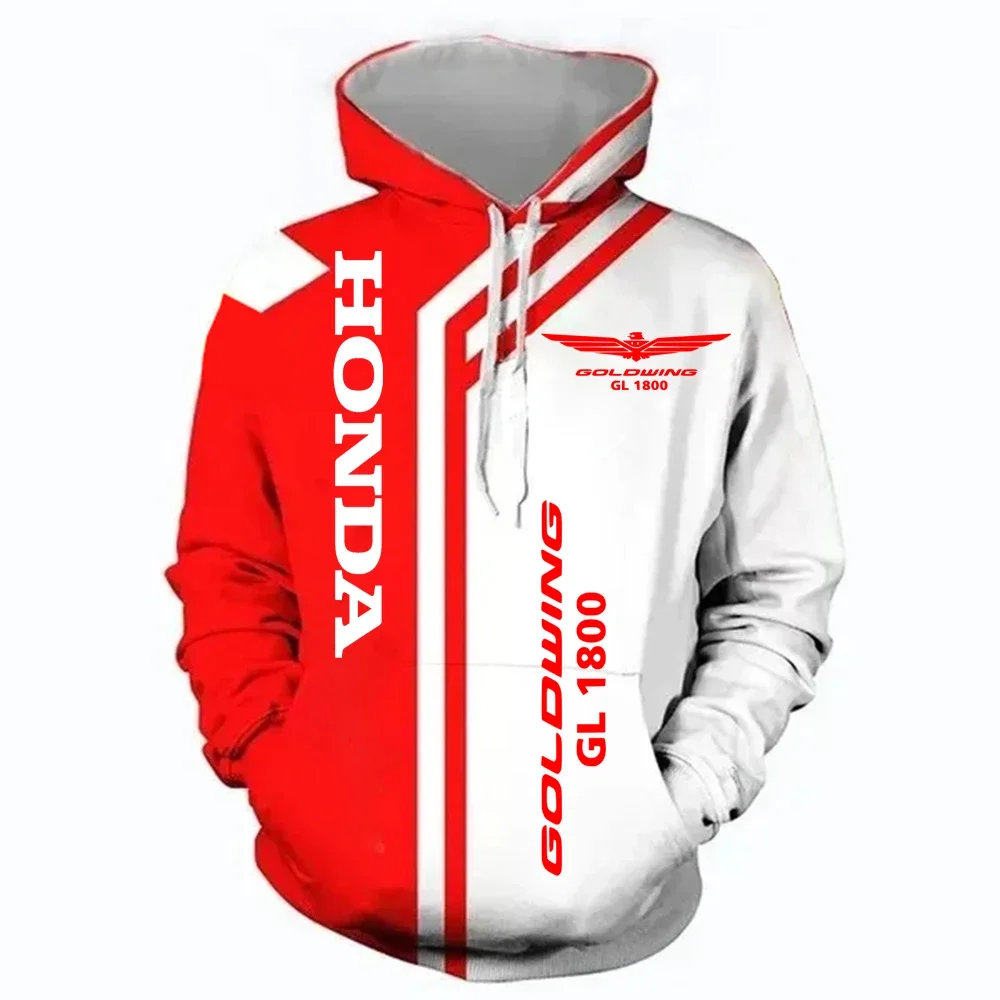 Honda Hoodie Streetwear Fashion Honda Logo 3D Print Men's Hooded Sweatshirt Large Size Outdoor Sport Clothing Honda Racing Suit