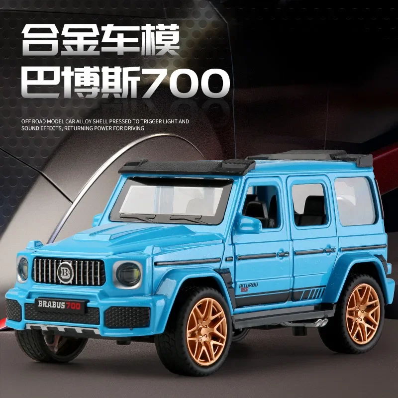 

1:32 Mercedes Benz BRABUS G700 High Simulation Diecast Metal Alloy Model Car Sound Light Pull Back Collection Kids Toy