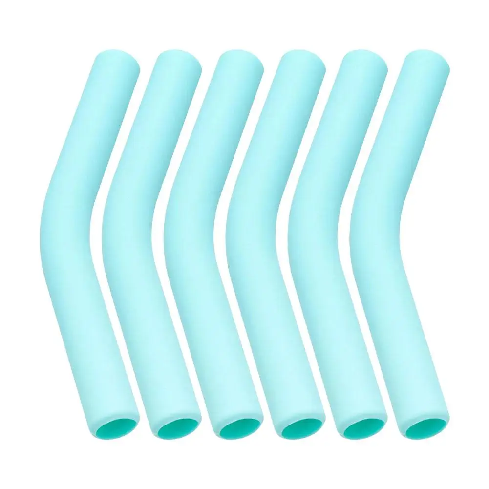 6Pcs/Set Soft Silicone Straw Covers Metal Straws Tips Covers Fit For 8mm Wide Reusable Steel Straw Nozzles