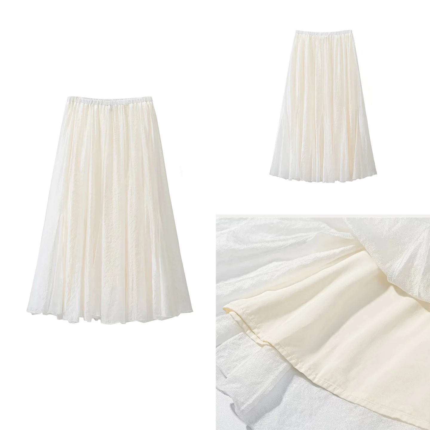 

Fashionable High Waist Pleated Skirt Women's Summer 2026 Personality Matching Style ZADATA Standard Fit Other Material Other ...