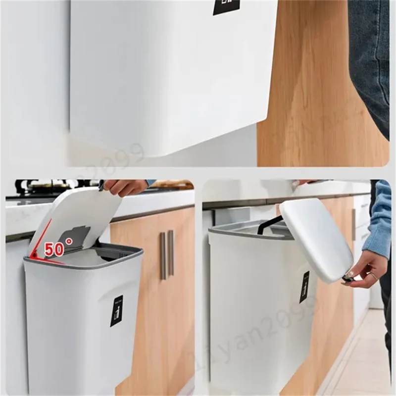 Hanging Trash Can Hanging Garbage Can Lid For Kitchen Cabinet Door Mounted Trash Can Door Trash Can Under Sink Door Trash